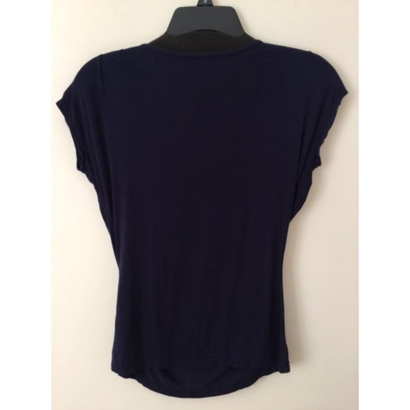 VENUS navy blue top with laces - Picture 2 of 2